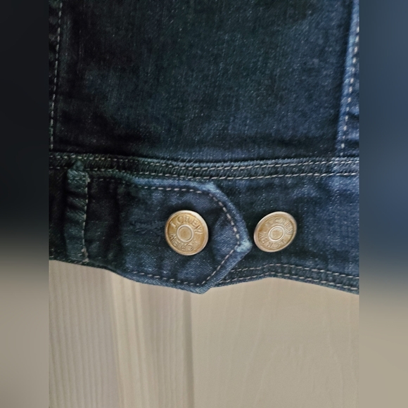 J. Crew Dark Blue Jean Jacket Women's SIZE LARGE. - Picture 11 of 16